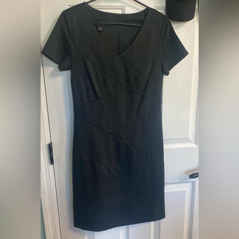 AB Studio Dark Gray Midi Dress